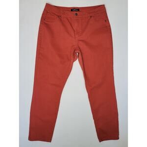 d. jeans Women's Rust Red Colored Stretch Denim Pants sz 12